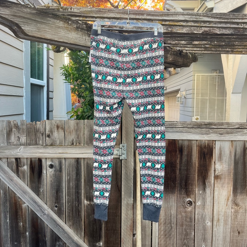 Old Navy Christmas Polar Bear Waffle PJ Pants